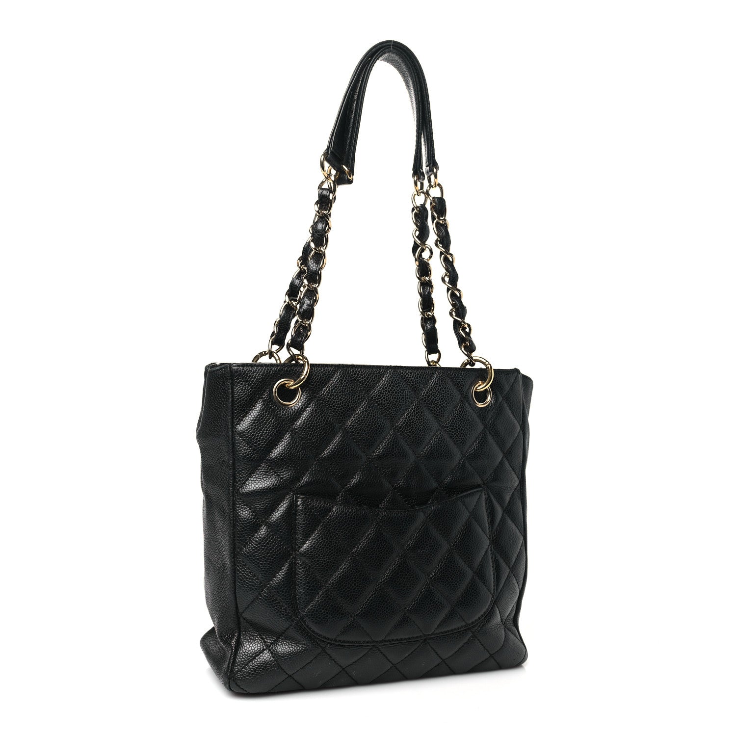 Chanel Caviar Quilted Petit Shopping Tote PST Black 3 of 9