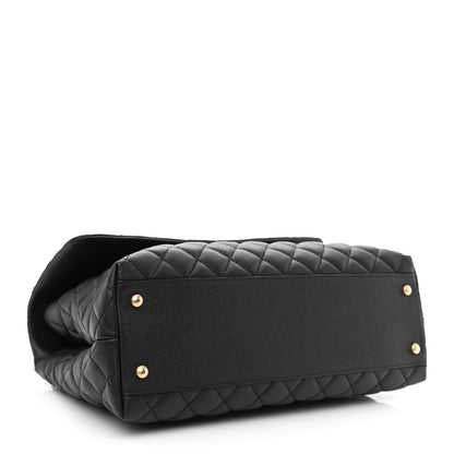 Chanel Caviar Quilted Medium Coco Handle Flap Black 3 of 10