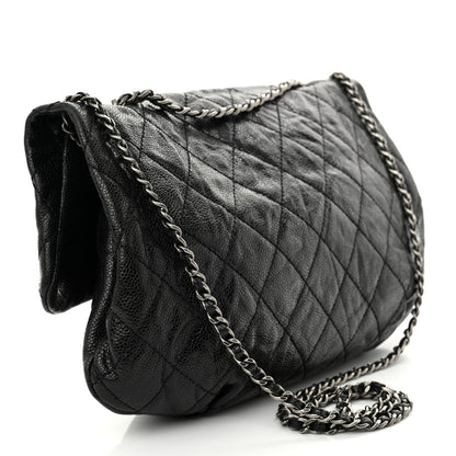 Chanel Caviar Quilted Medium Elastic Flap Black 3 of 10