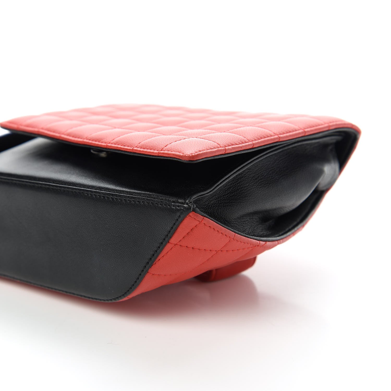 Chanel Lambskin Quilted Fresh Air Clutch Black Red Blue 7 of 10