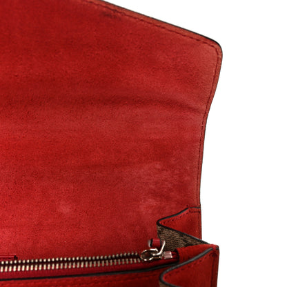 Gucci GG Supreme Monogram Small Dionysus Shoulder Bag Red 11 of 14