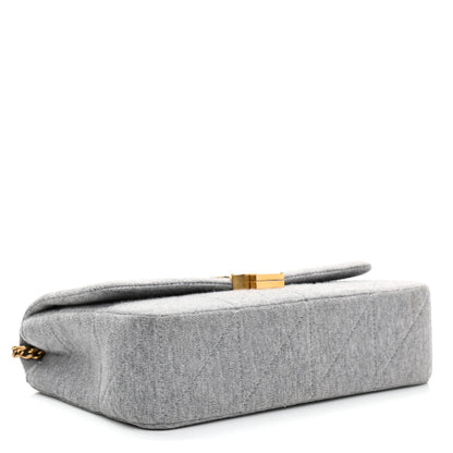 Saint Laurent Jersey Wool Patchwork Monogram Medium Jamie Grey 4 of 9