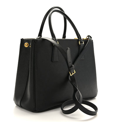 Prada Saffiano Medium Galleria Double Zip Tote Black 3 of 8