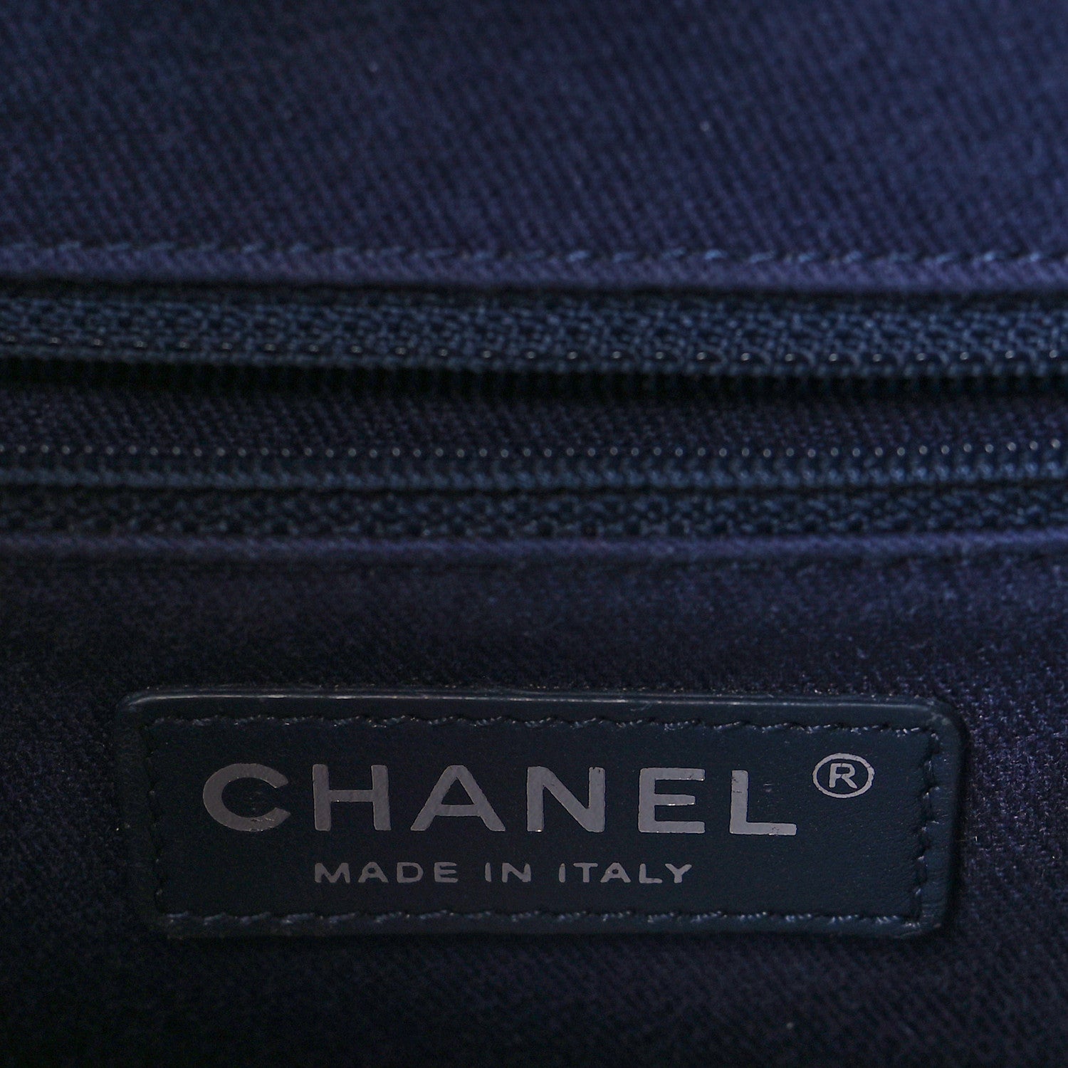 Chanel Calfskin Stitched Flap Bag Navy 6 of 12