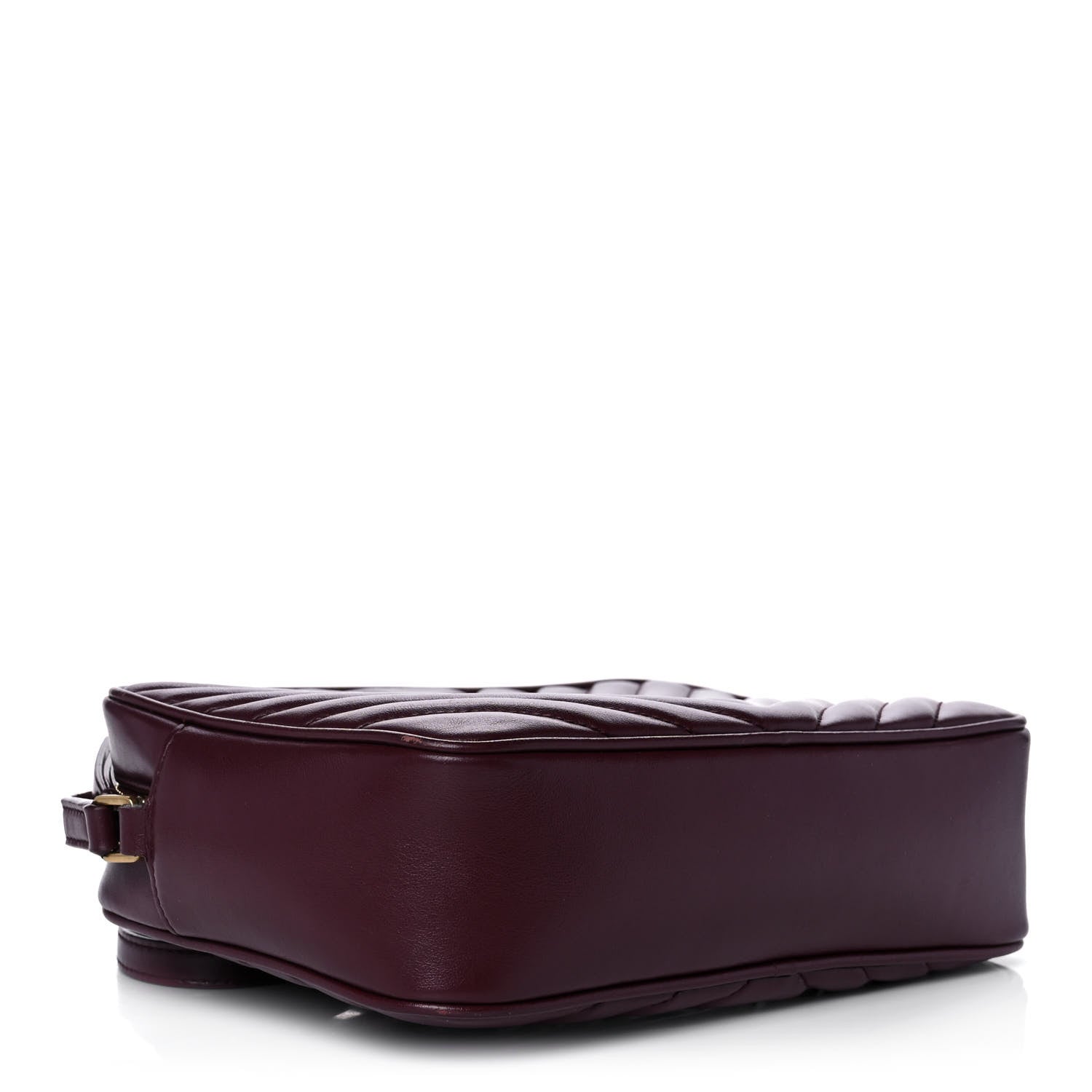 Saint Laurent Calfskin Matelasse Monogram Lou Camera Bag Dark Legion Red 4 of 12