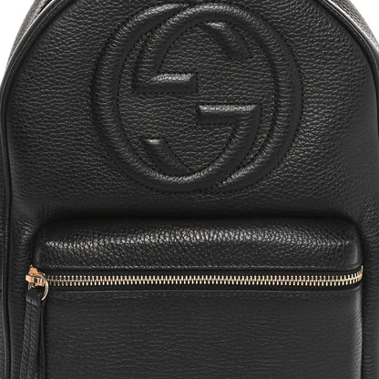Gucci Pebbled Calfskin Soho Chain Backpack Black 8 of 10