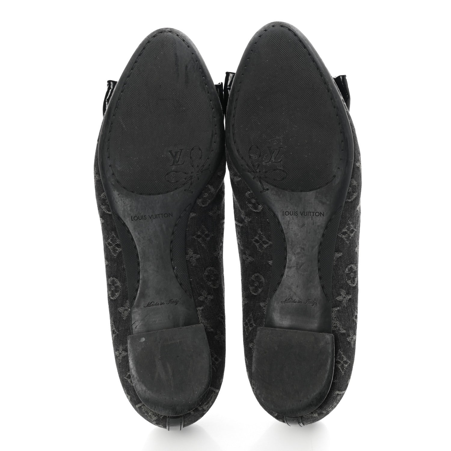 Louis Vuitton Denim Monogram Ballerina Flats 36.5 Black 5 of 12