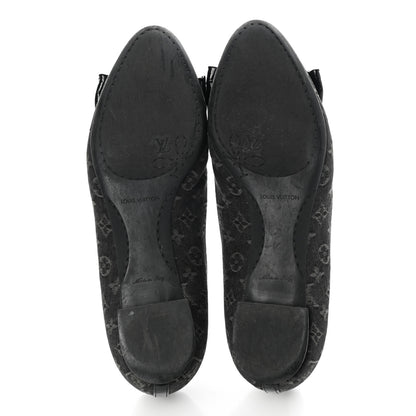 Louis Vuitton Denim Monogram Ballerina Flats 36.5 Black 5 of 12