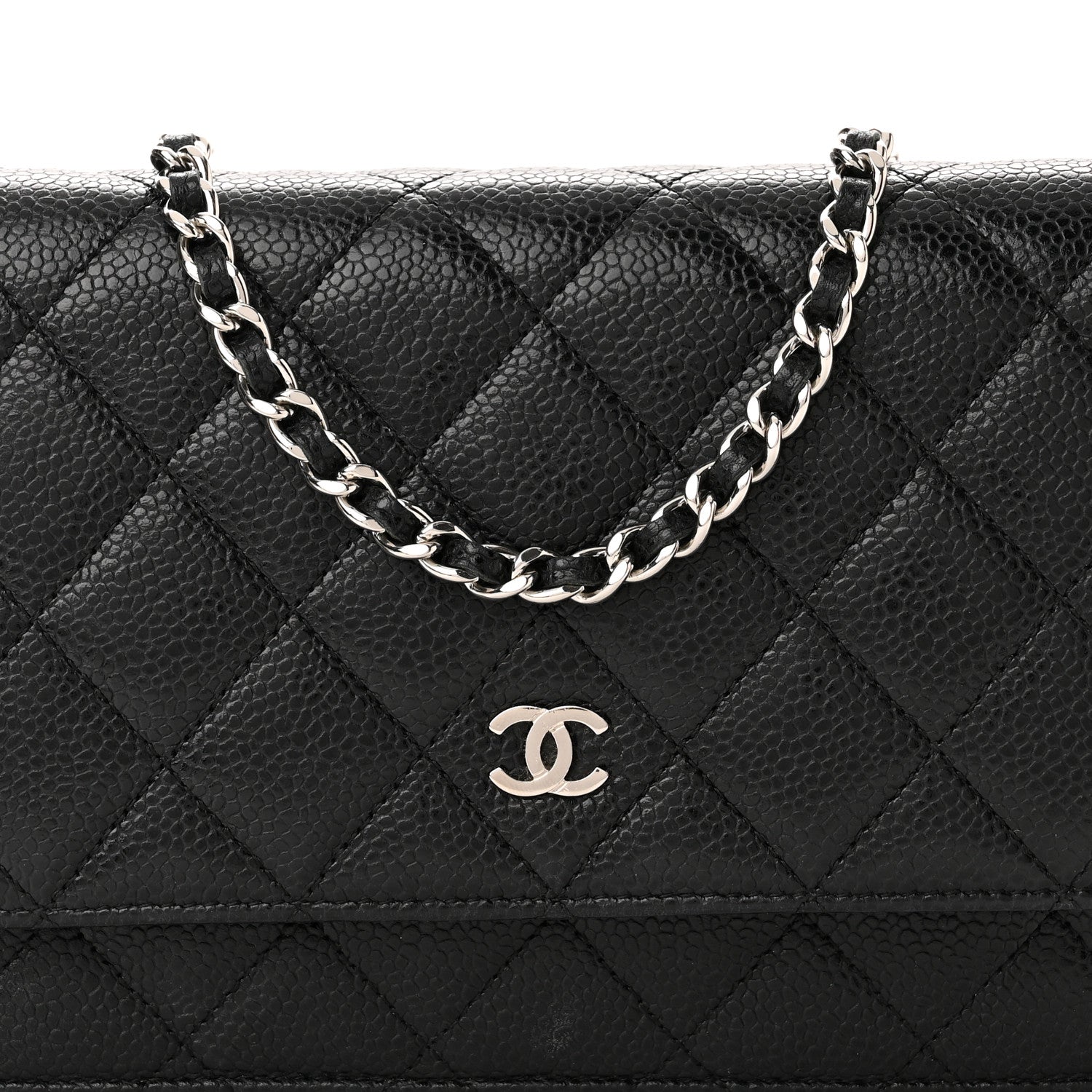 Chanel Caviar Quilted Wallet on Chain WOC Black 9 of 13