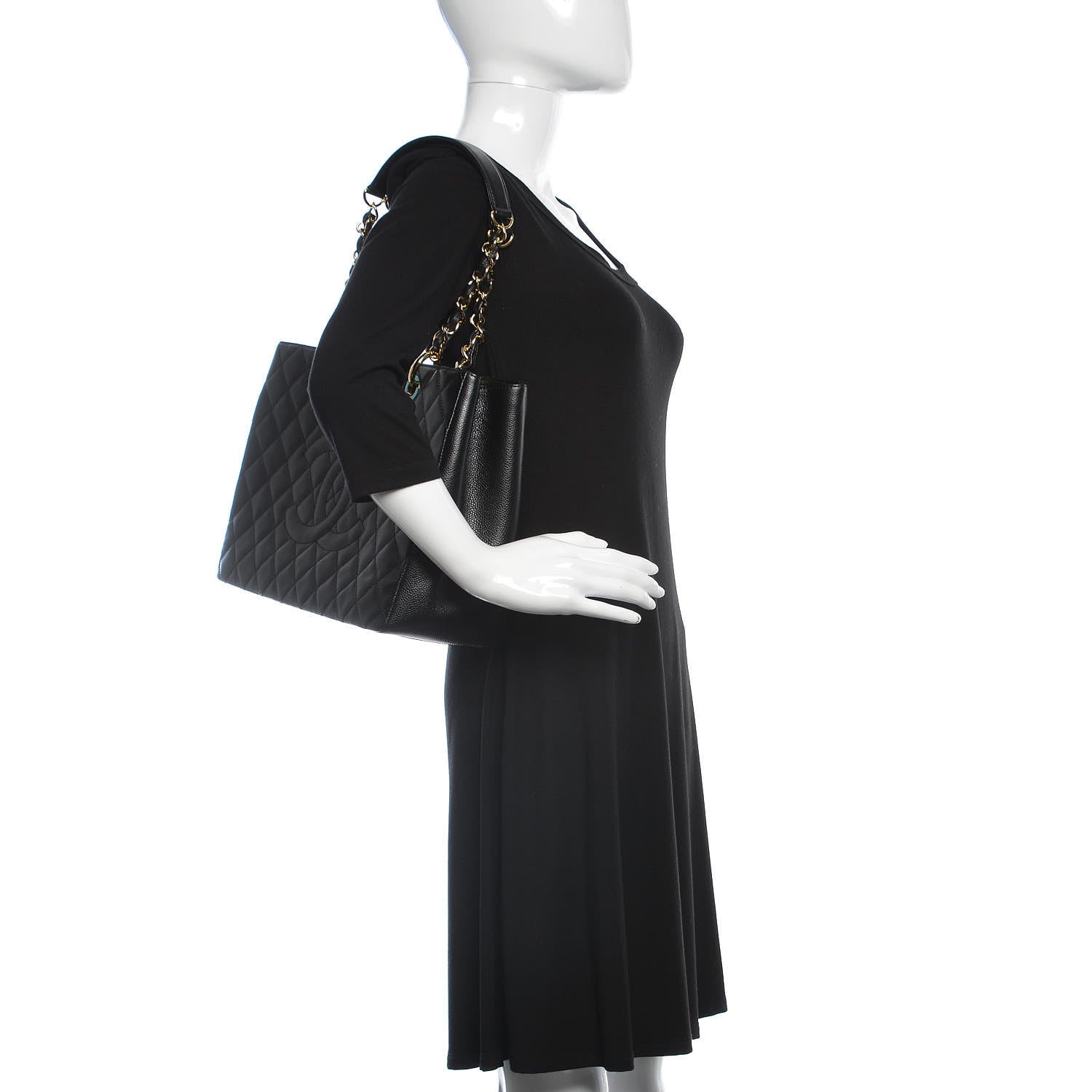 Chanel Caviar Quilted Grand Shopping Tote GST Black 2 of 9