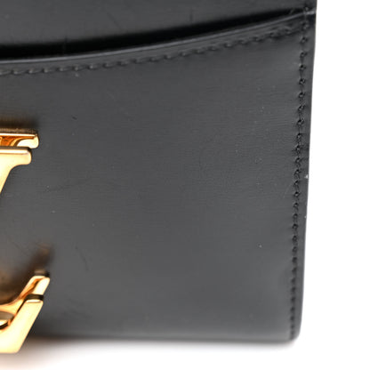 Louis Vuitton Calfskin Chain Louise MM Black 12 of 15