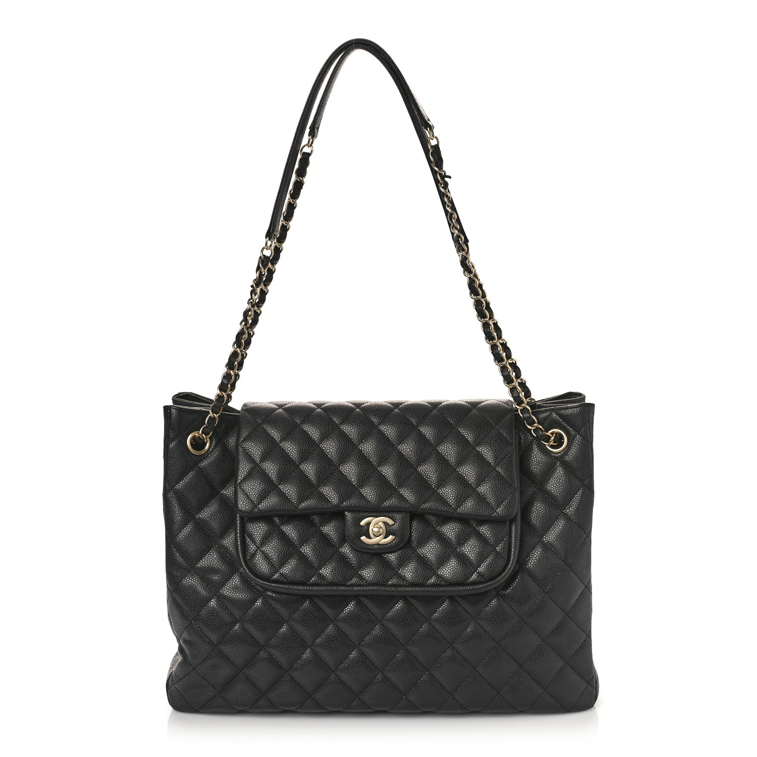 Chanel Caviar Quilted Flap Tote Black 1 of 9