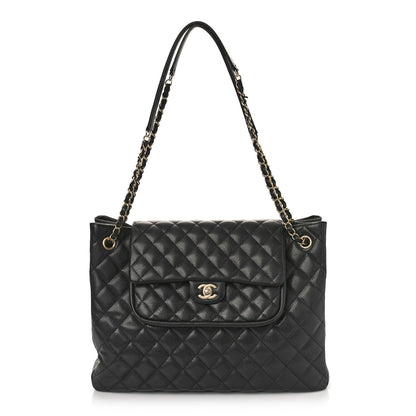 Chanel Caviar Quilted Flap Tote Black 1 of 9