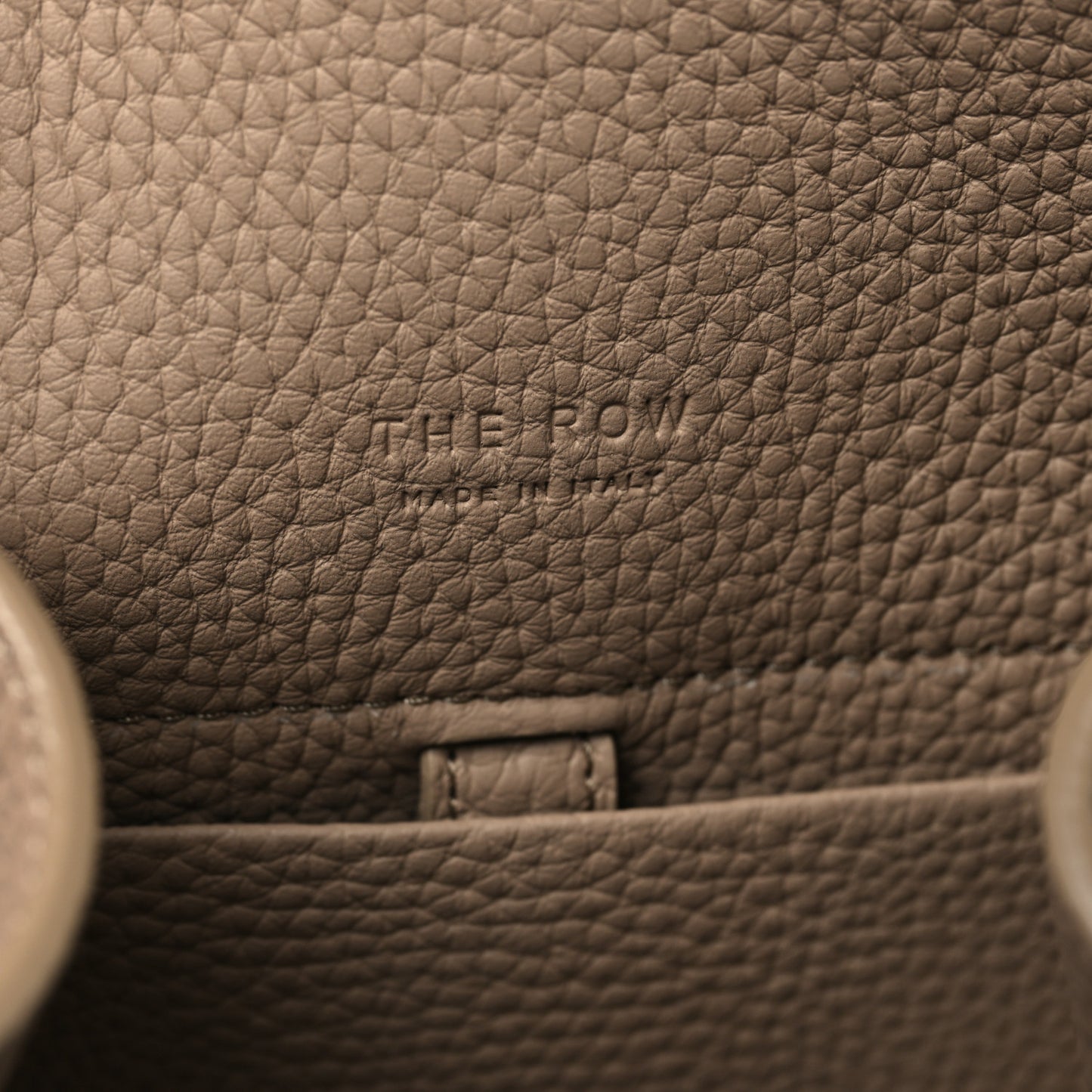 Grained Calfskin Soft Margaux 10 Bag Dark Taupe