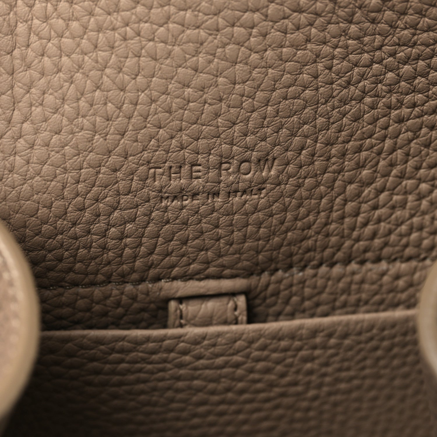 The Row Grained Calfskin Soft Margaux 10 Bag Dark Taupe 6 of 11