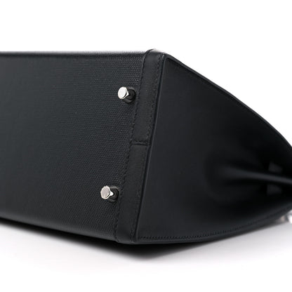 Hermes Berline Toile Swift Kelly Sellier 32 Black Ecru 9 of 10