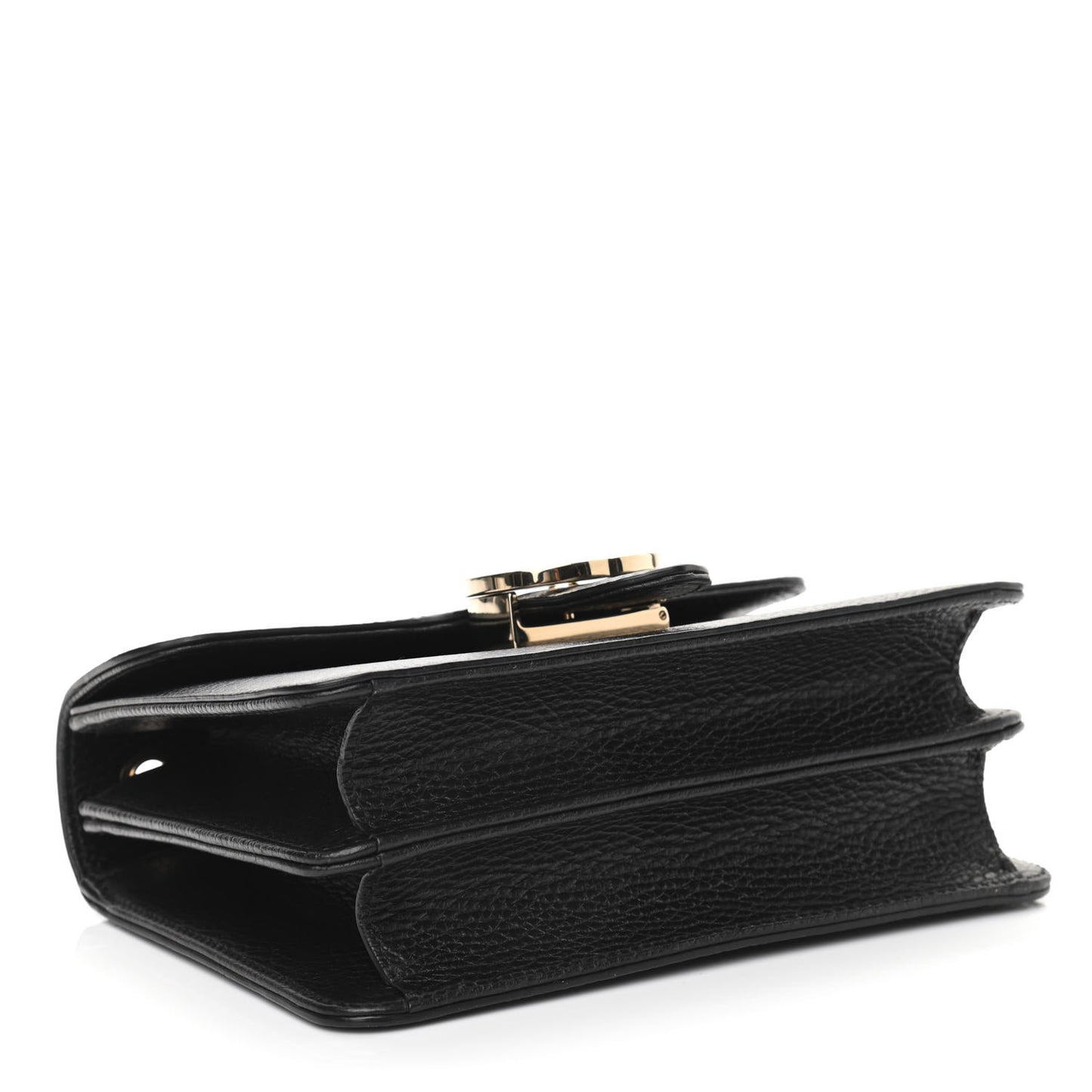 Dollar Calfskin Small Interlocking G Shoulder Bag Black