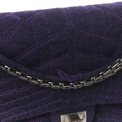 Chanel Jersey Coco's Croc 2.55 Reissue 226 Flap Purple 12 of 13