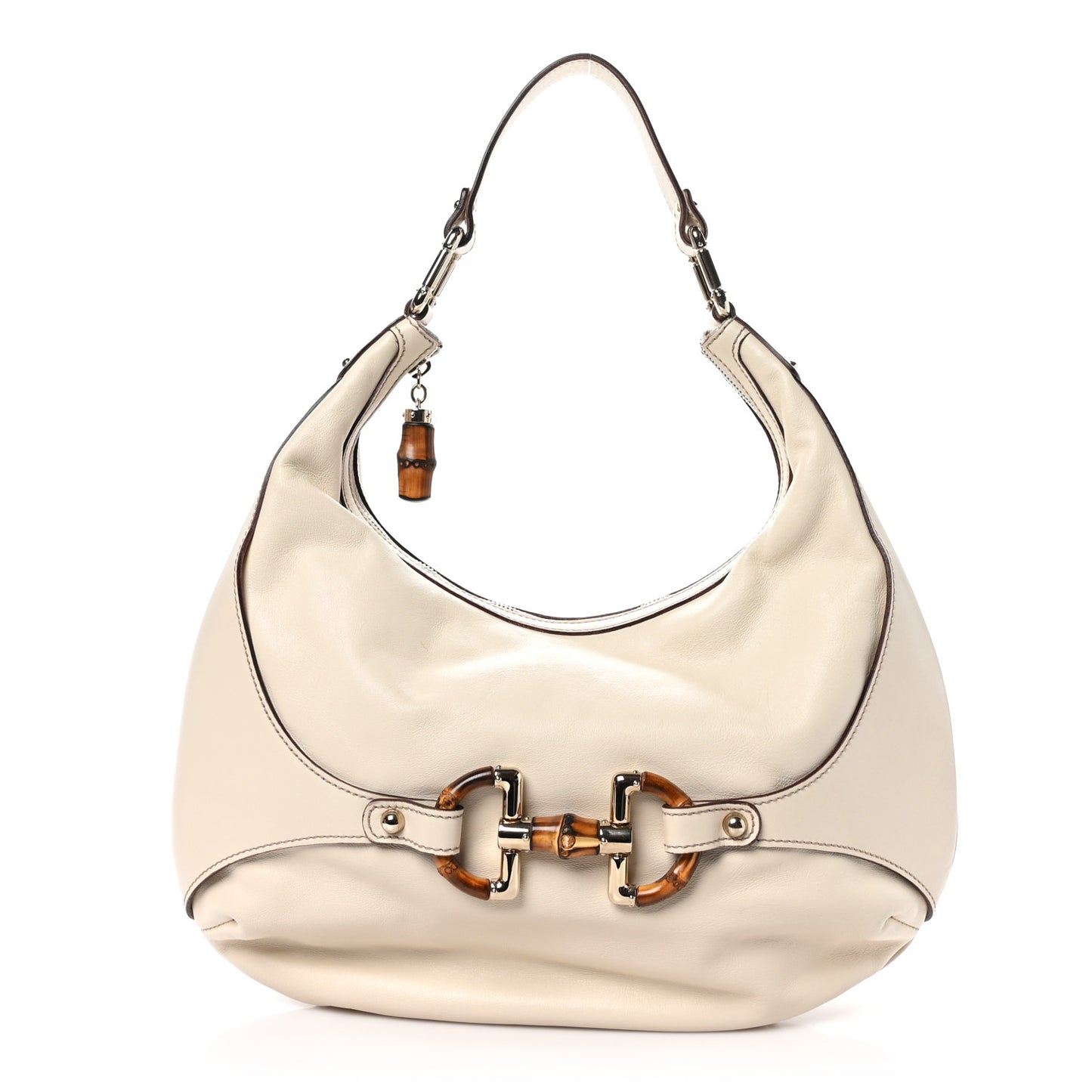 Monogram Bamboo Horsebit Amalfi Hobo Mystic White