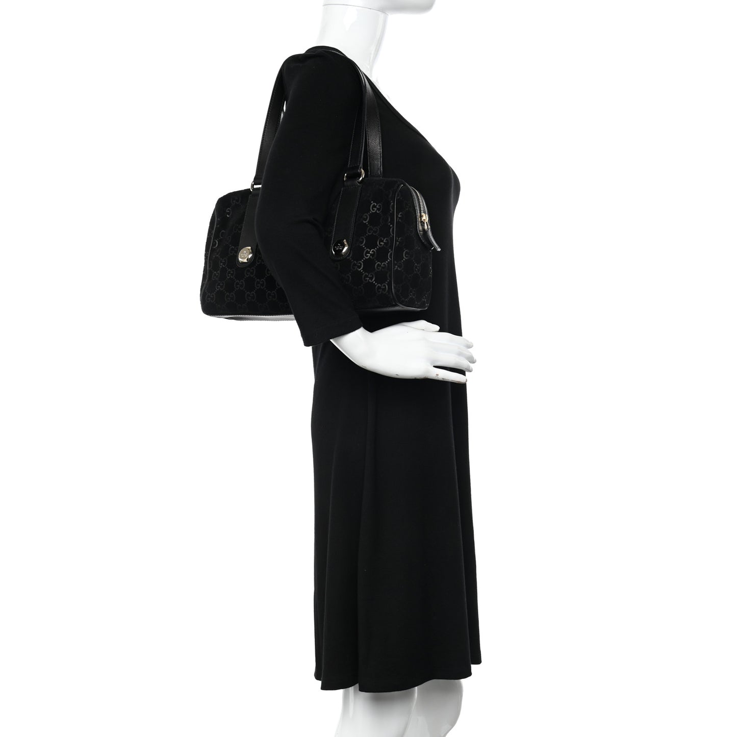 Guccissima Suede Charmy Boston Black