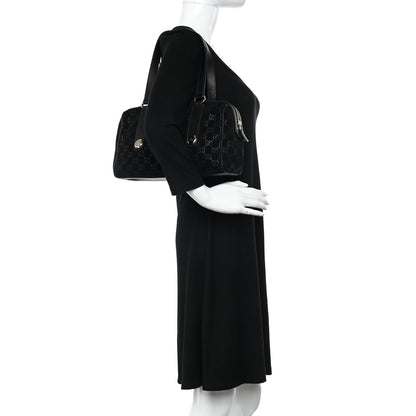 Gucci Guccissima Suede Charmy Boston Black 2 of 10