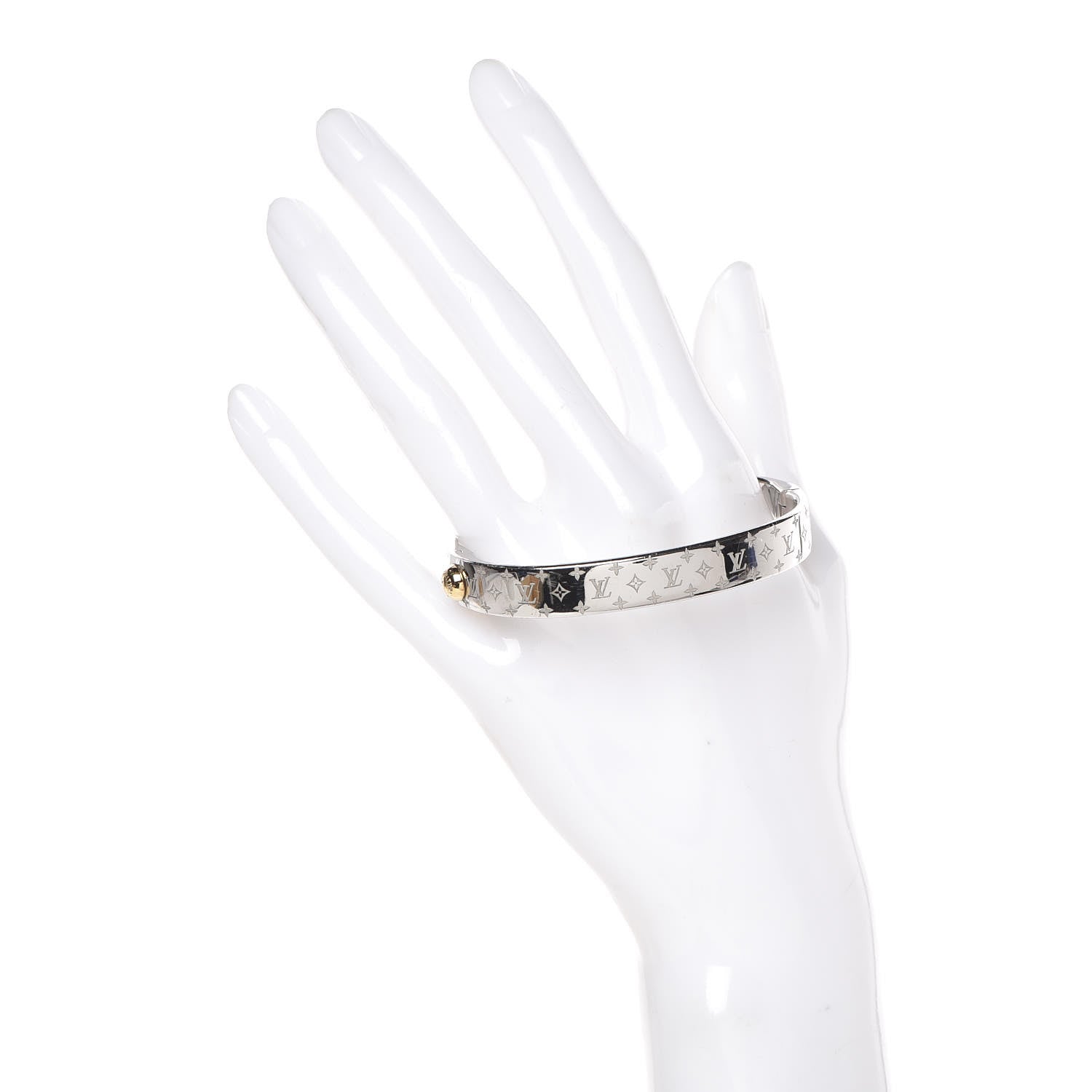 Louis Vuitton Palladium Monogram Nanogram Cuff M 2 of 6
