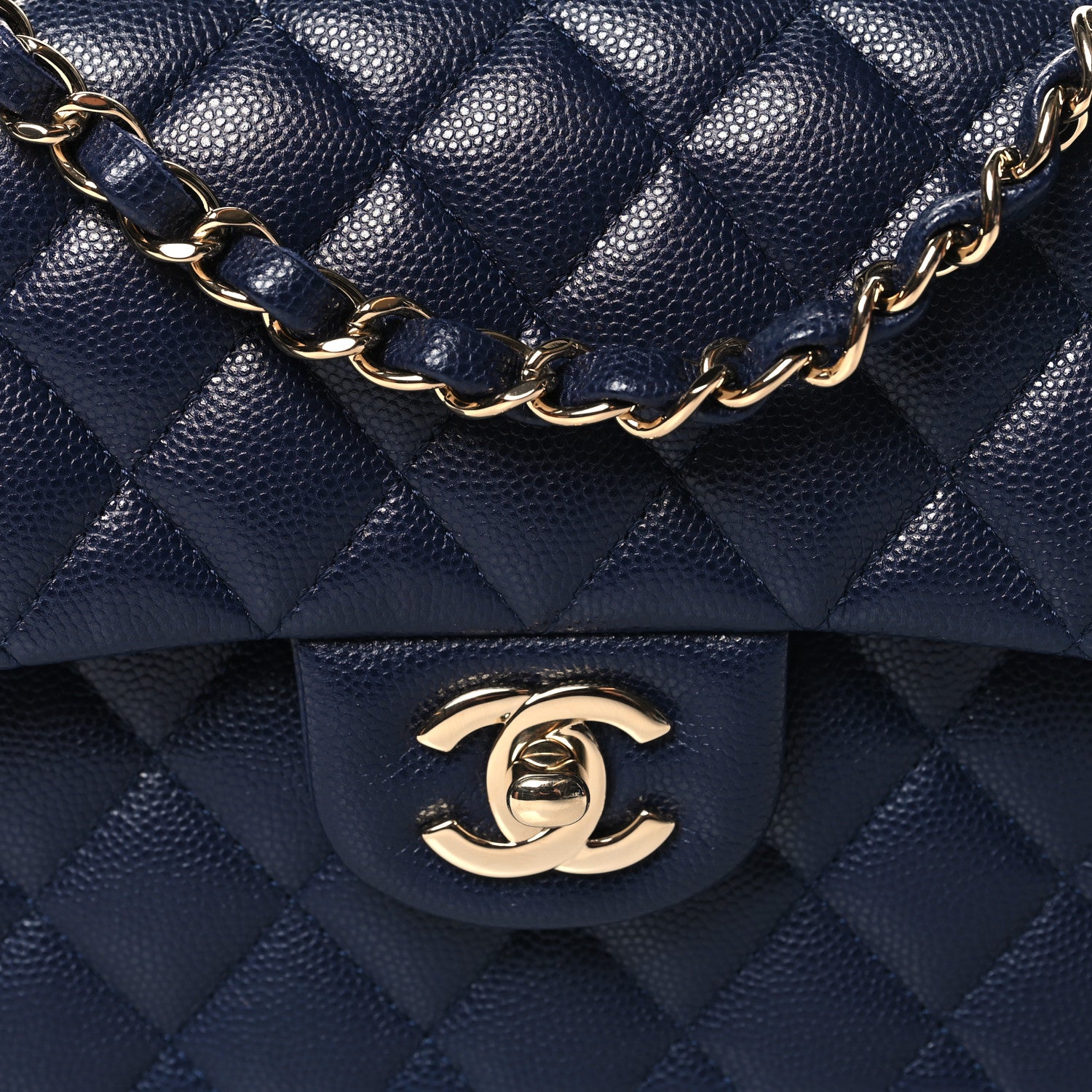 Chanel Caviar Quilted Small Double Flap Blue 8 of 11