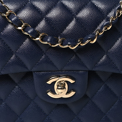 Chanel Caviar Quilted Small Double Flap Blue 8 of 11