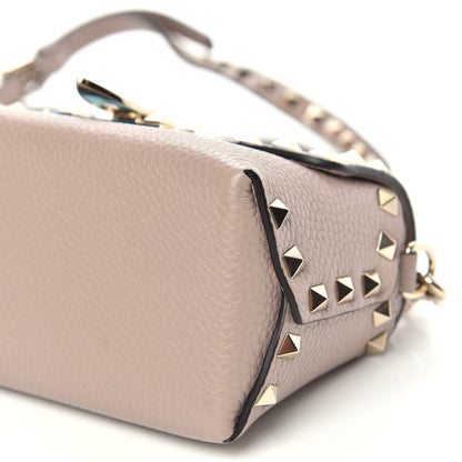 Valentino Garavani Pebbled Calfskin Mini Rockstud Crossbody Bag Poudre 8 of 8