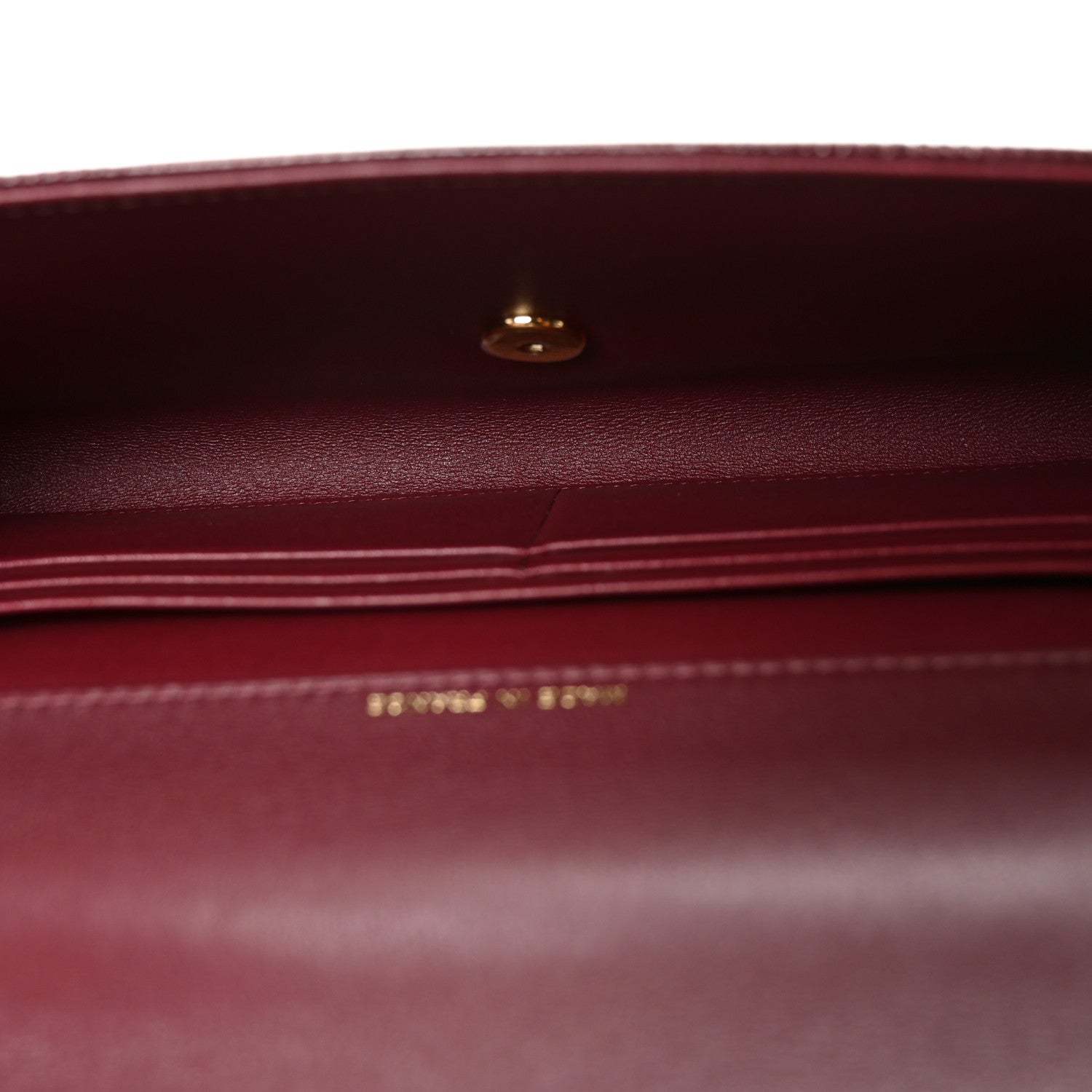 Chanel Calfskin Lizard Embossed Clutch With Chain  Bordeaux 5 of 12