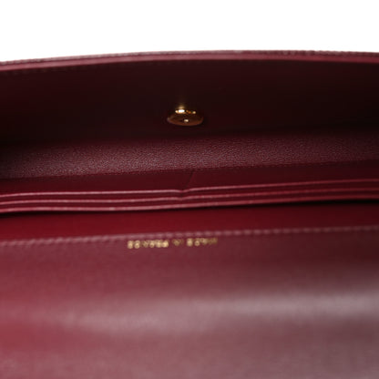 Chanel Calfskin Lizard Embossed Clutch With Chain  Bordeaux 5 of 12