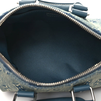 Louis Vuitton Monogram Washed Denim Keepall Bandouliere 25 5 of 9