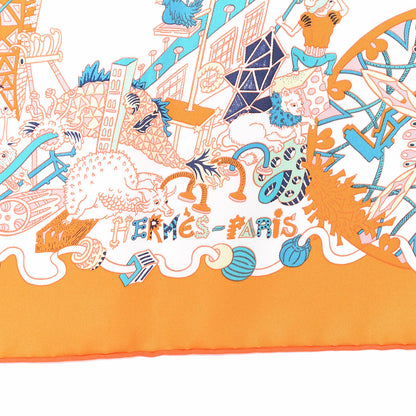 Hermes Silk La Folle Parade Scarf 90 2 of 4
