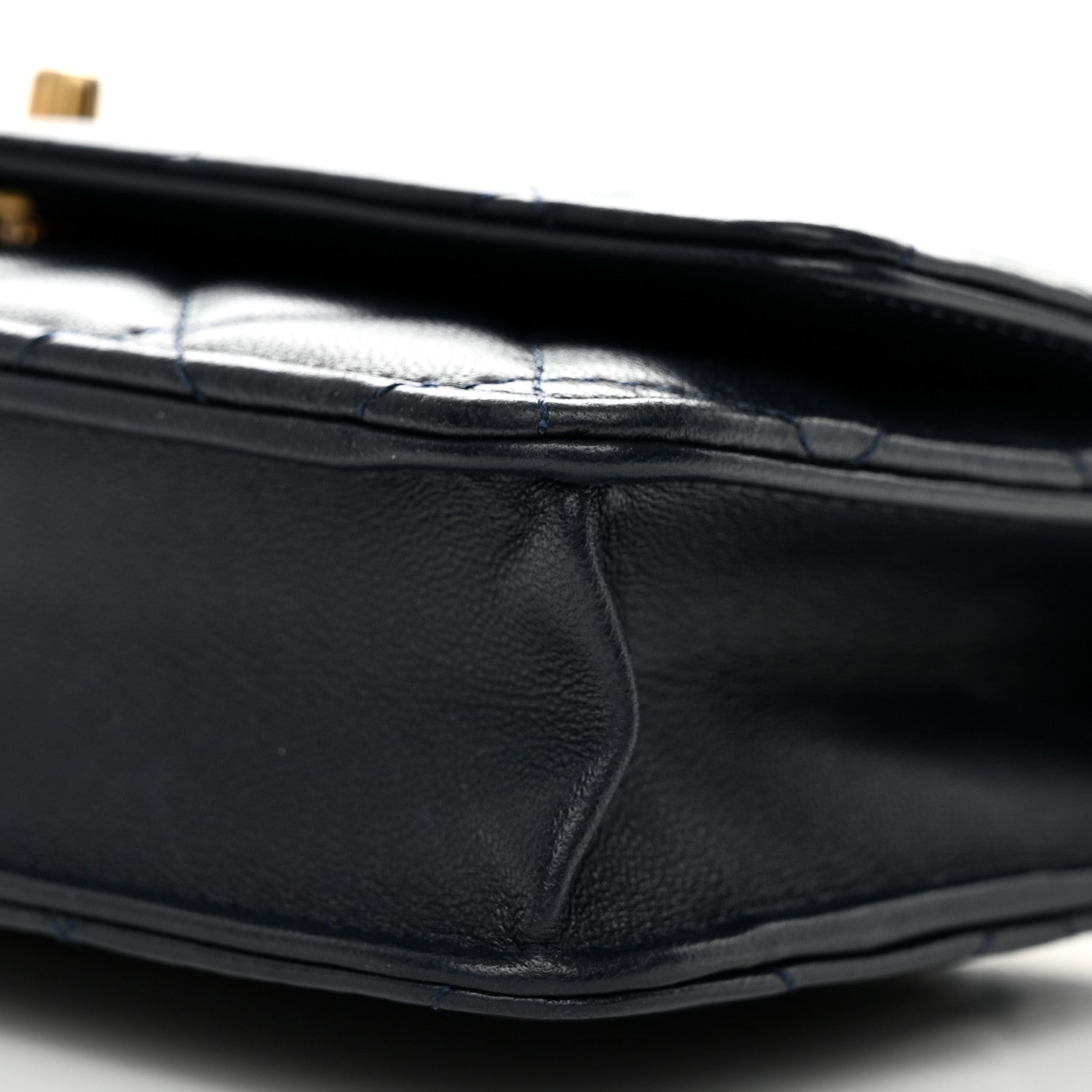 Chanel Lambskin Quilted Pearl Crush Wallet on Chain WOC Navy 11 of 12