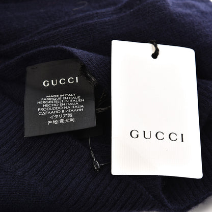 Gucci Wool Embroidered New Mix Scarf Midnight Blue 4 of 5