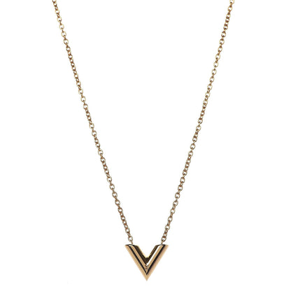 Louis Vuitton Essential V Necklace Gold 1 of 7