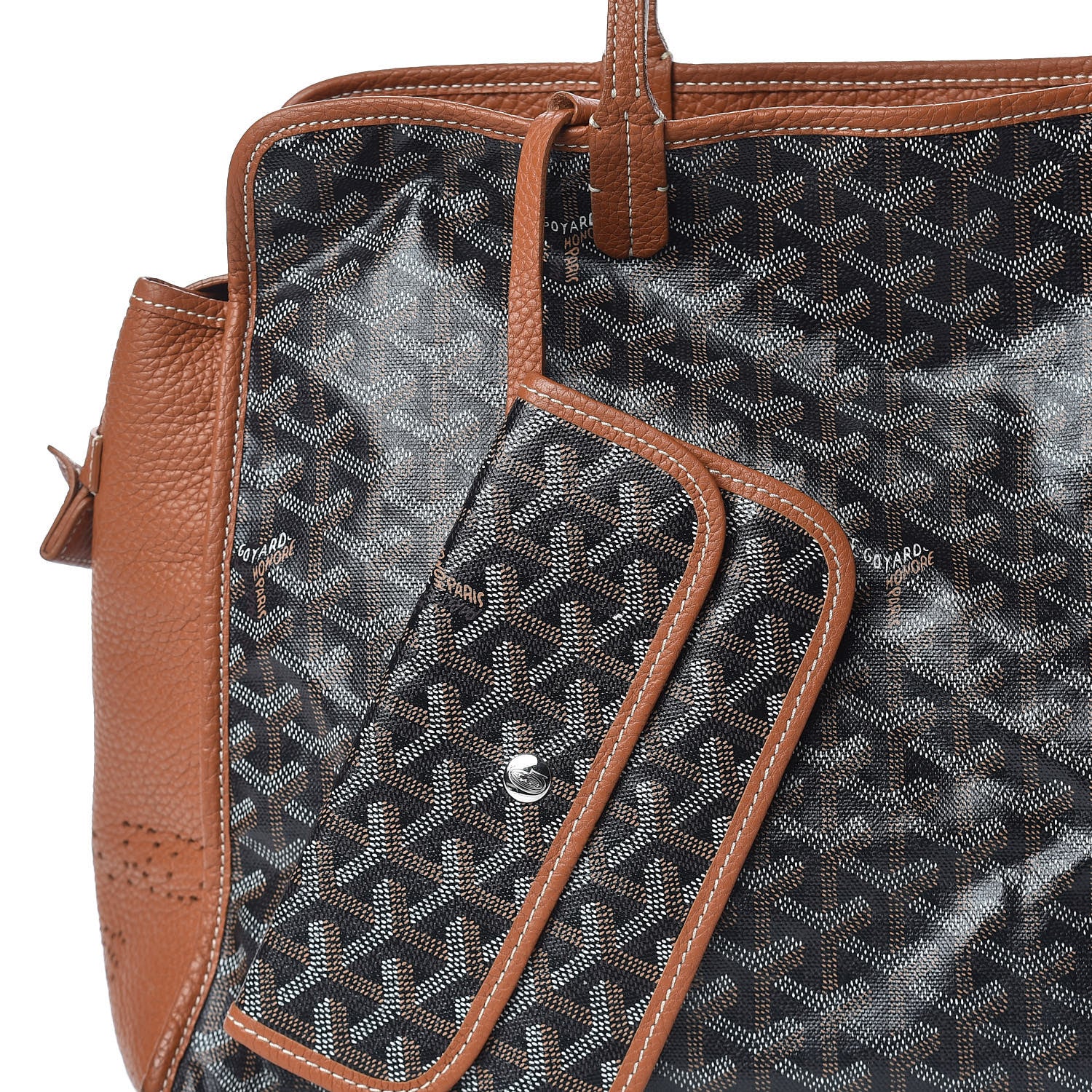 Goyard Goyardine Sac Hardy Pet Carrier PM Black Gold 9 of 15