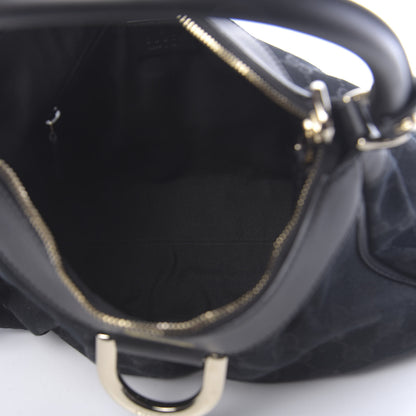 Gucci Monogram Medium D Gold Ring Hobo Black 5 of 13