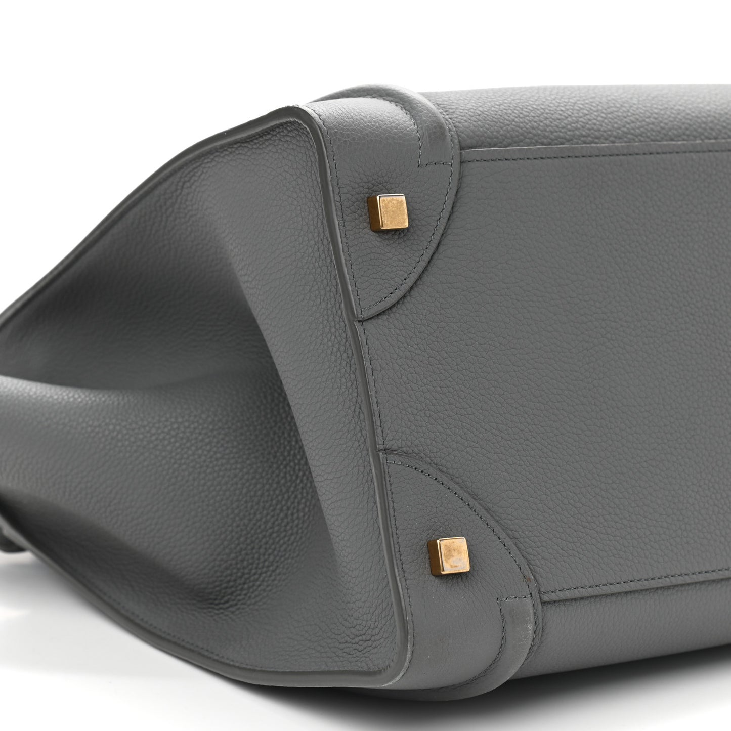 Drummed Calfskin Mini Luggage Kohl
