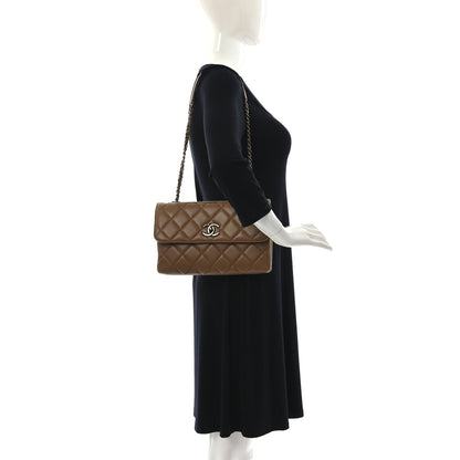 Chanel Lambskin Quilted Medium Trendy CC Flap Light Brown 2 of 10