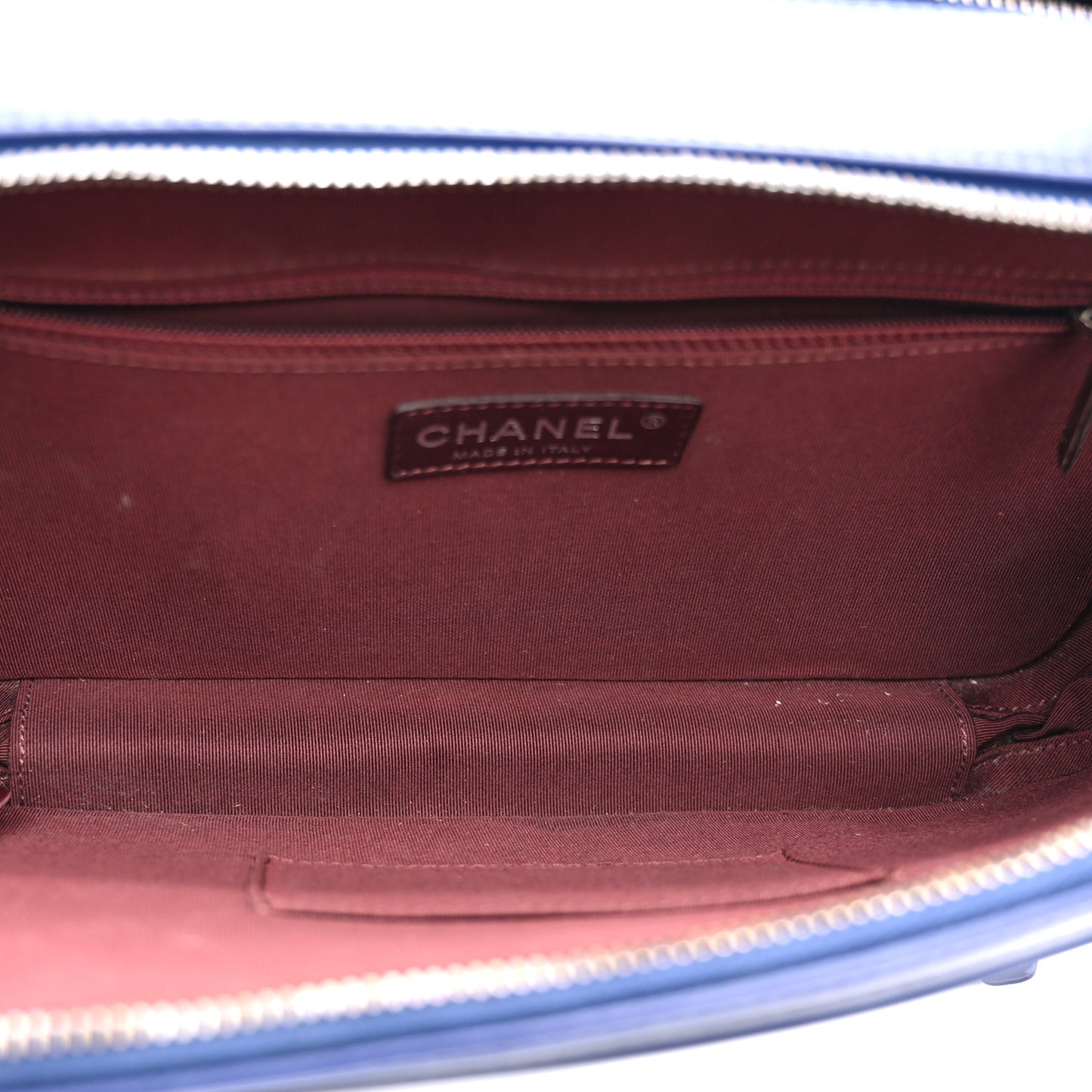 Lambskin Large Coco Boy Camera Case Blue