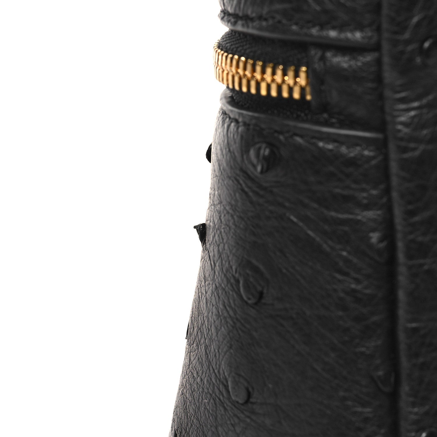Loro Piana LORO PIANA Ostrich L19 Extra Pocket Pouch Black 11 of 11