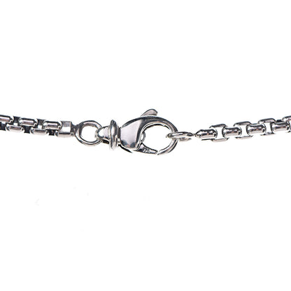 David Yurman Sterling Silver 14K Yellow Gold Pave Diamond 12mm Cookie Necklace 5 of 6