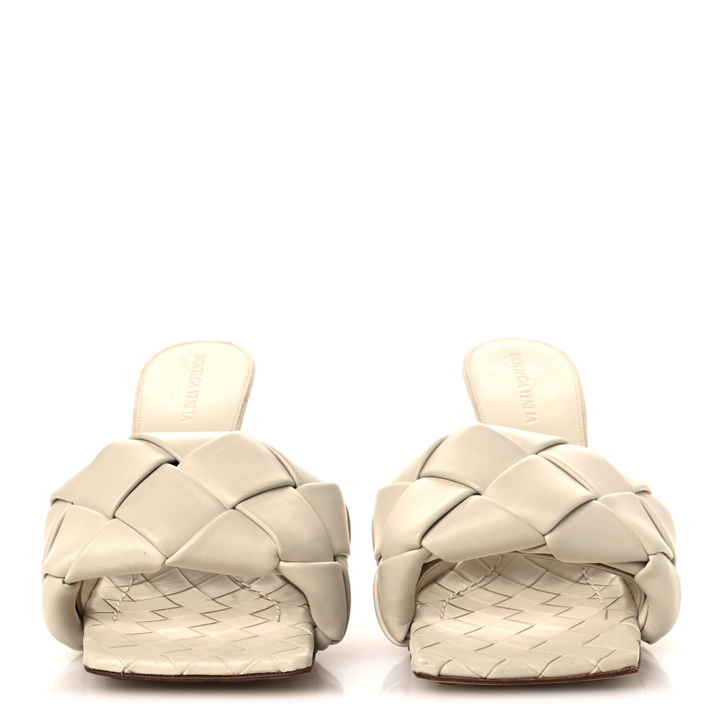 Nappa Maxi Intrecciato Lido Mule Sandals 39 Wax