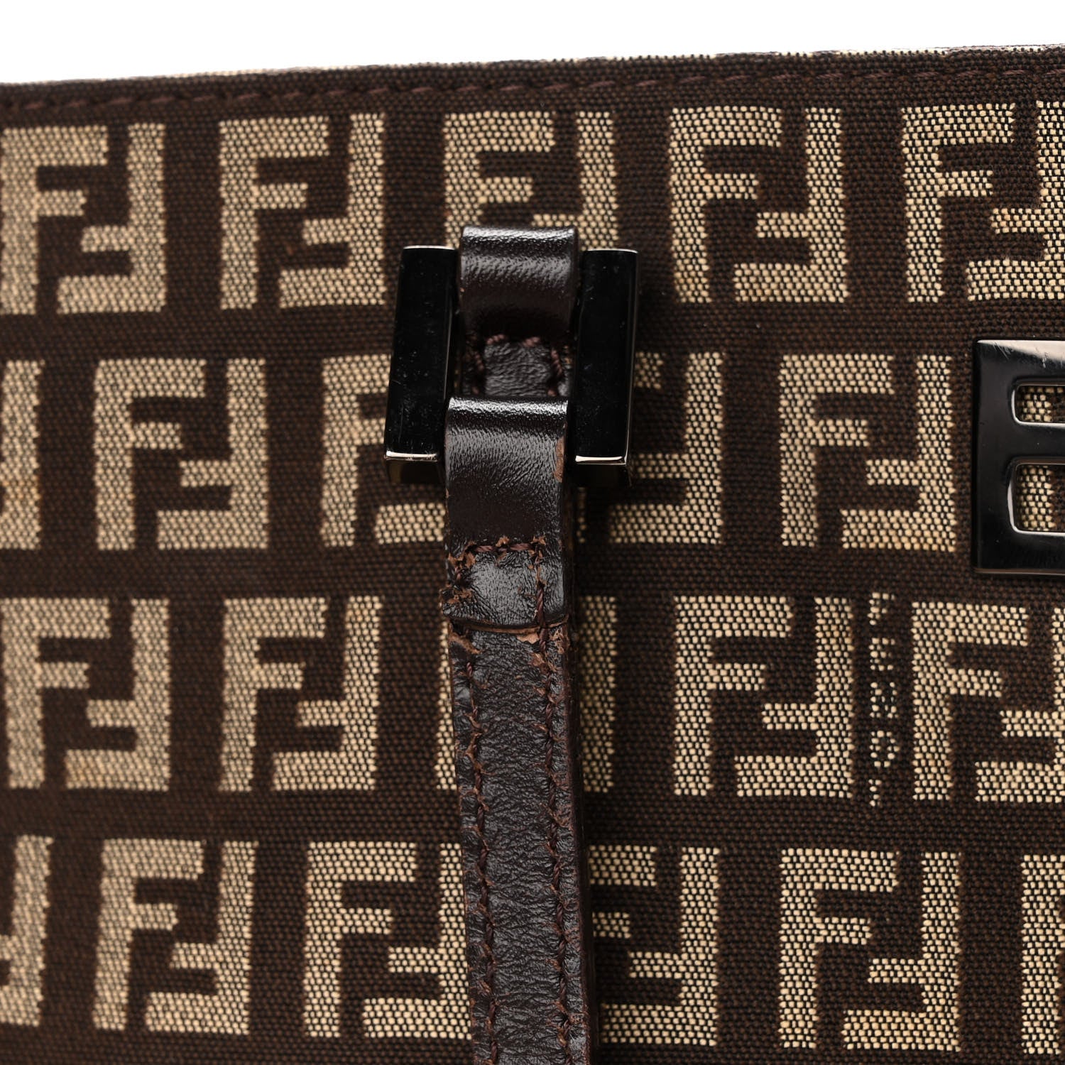 Fendi Zucchino Vitello Tote Testa di Moro Beige 13 of 14