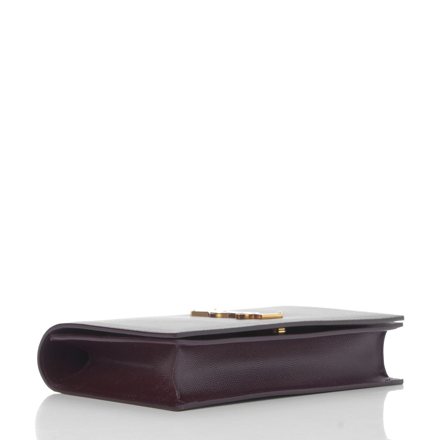 Saint Laurent Grain De Poudre Classic Kate Monogram Clutch Amaranto 4 of 6