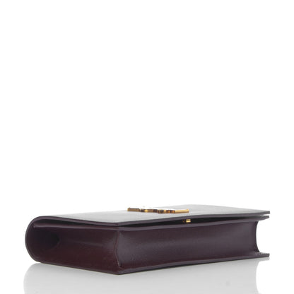 Saint Laurent Grain De Poudre Classic Kate Monogram Clutch Amaranto 4 of 6