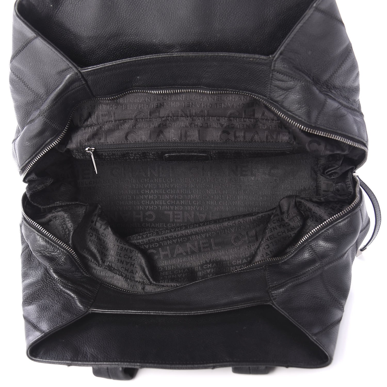 Chanel Caviar Square Stitched Tote Black 5 of 12