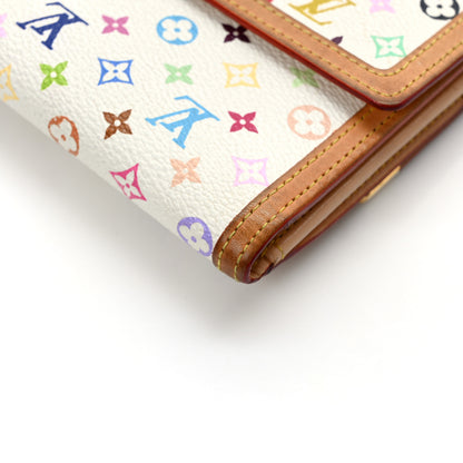 Louis Vuitton Monogram Multicolor Porte-Monnaie Billets Wallet White 8 of 10