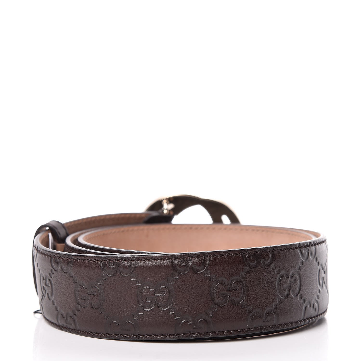 Gucci Guccissima Signature Interlocking G 40mm Belt 95 38 Chocolate 3 of 7